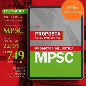 Imagem do curso MPSC | 2ª fase COM CORREÇÃO
