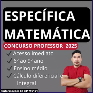 Imagem do curso PREPARAÇÃO CONCURSOS DE PROFESSOR DE MATEMÁTICA 2025