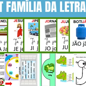 Imagem de capa para o Ebook KIT FAMÍLIA SILÁBICA DA LETRA J