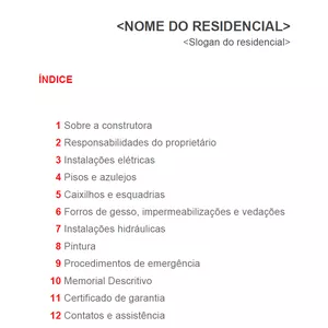 Imagem de capa para o Ebook Modelo de Manual do Proprietário - Entrega de Obras