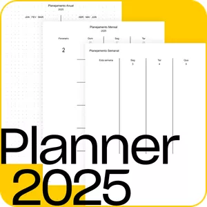 Imagem de capa para o Curso online Planner 2025 em PDF para imprimir