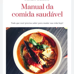 Imagem de capa para o Ebook Manual da Comida Saudável SuperFit