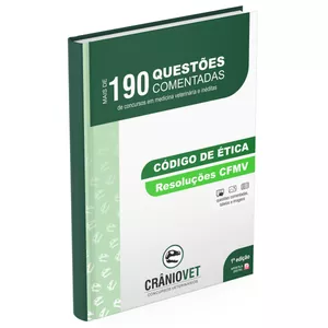 Imagem de capa para o Ebook Código de Ética e Resoluções CFMV - Mais de 190 Questões Comentadas em Medicina Veterinária