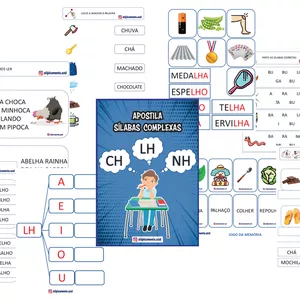 Imagem de capa para o Ebook Apostila Sílabas Complexas LH, NH e CH 
