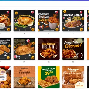 Imagem de capa para o Ebook PACK ARTES CANVA FRANGO FRITO/ ASSADO