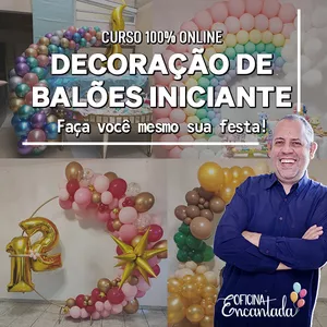 Imagem de capa para o Curso online Decoração de Balões - Faça você mesmo sua Festa!
