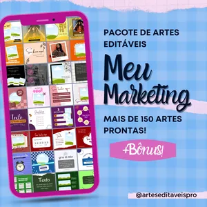 Imagem de capa para o Curso online Pacote de Artes Editáveis Meu Marketing