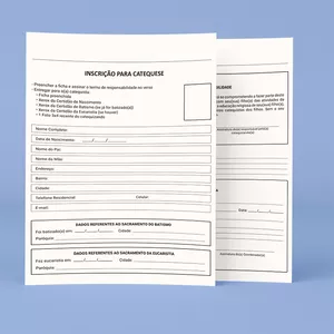 Imagem de capa para o Ebook Ficha de Matrícula para Catequese