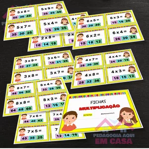 Imagem de capa para o Ebook Fichas Multiplicação