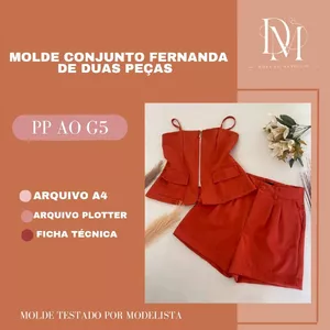 Imagem de capa para o Ebook MOLDE CONJUNTO FERNANDA DE DUAS PEÇAS
