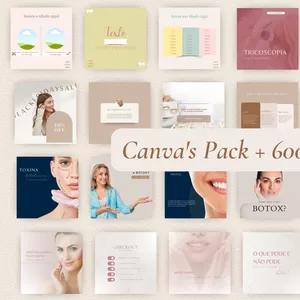 Imagem de capa para o Ebook Canva's Pack by Bela Duque Design