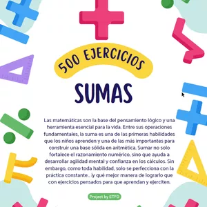 Imagen de portada para Ebook Guia de 500 sumas básicas con resultados.