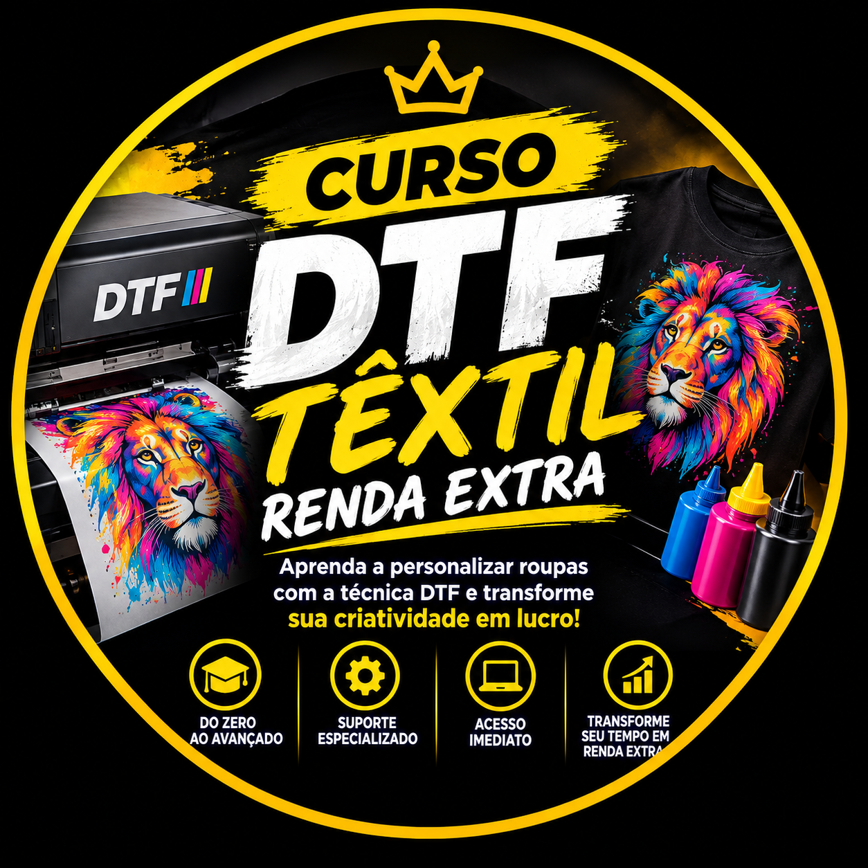 Método DTF Têxtil — Renda Extra>
