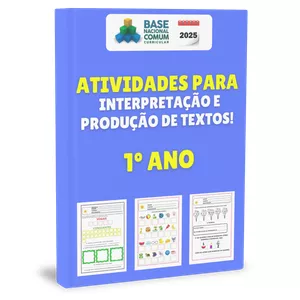 Imagem de capa para o Ebook ATIVIDADES PARA INTERPRETAÇÃO E PRODUÇÃO DE TEXTOS  - 1º ANO