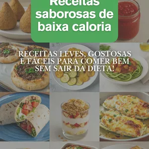 Imagem de capa para o Ebook Receitas Saborosas de Baixa Calorias