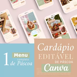 Imagem de capa para o Curso online Menu de Páscoa CANVA 