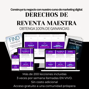 Imagen de portada para Curso online Curso de Marketing Digital | Derechos de reventa maestros | Producto digital hecho para usted | Haz dinero en línea
