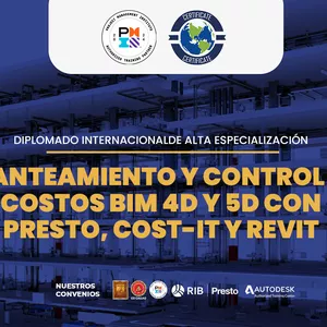 Imagen de portada para Curso online Planeamiento y Control de costos BIM 4D y 5D con PRESTO, COST-IT Y REVIT