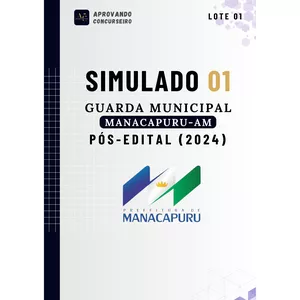 Imagem de capa para o Ebook  07 Simulados GM Manacupuru - AM (Pós edital 2024)