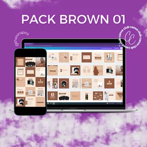 Imagem de capa para o Ebook Pack Brown  | Canva Club