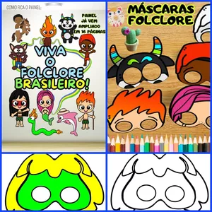 Imagem de capa para o Ebook MÁSCARAS FOLCLORE+PAINEL 