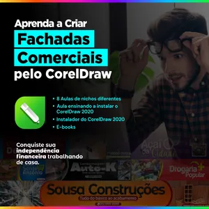 Imagem do curso Curso básico para criações de fachadas Comerciais no Corel Draw