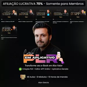 Imagem de capa para o Curso online Curso PLR em Aplicativo + App Bônus