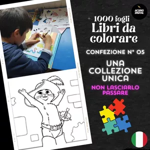 Cover image for Ebook Storie per bambini da colorare | Oltre 1000 pagine in 11 PDF esclusivi | Confezione n. 05