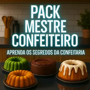 Imagem de capa para o Curso online Pack  Básico Mestre Confeiteiro - Aprenda os Segredos que os confeiteiros não querem que você saiba