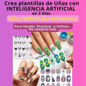 Imagen de portada para Ebook Crea Plantillas de Uñas con INTELIGENCIA ARTIFICIAL  en 3 días.