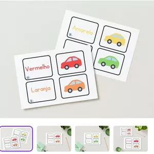 Imagem de capa para o Ebook Relacione o carrinho com a sua cor