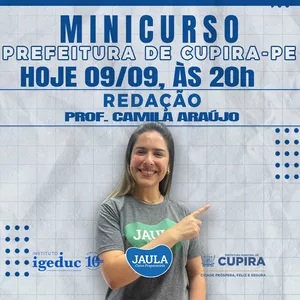 Imagem de capa para o Curso online MINICURSO – PROVA DISCURSIVA (IGEDUC) – CUPIRA-PE