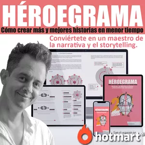 Imagen de portada para Ebook Héroegrama: Cómo crear más y mejores historias en menos tiempo. Manual de bolsillo para creadores de historias. 2da Edición.