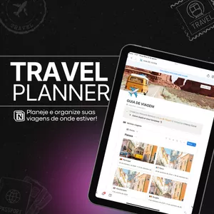 Imagem de capa para o Curso online TRAVEL PLANNER NOTION