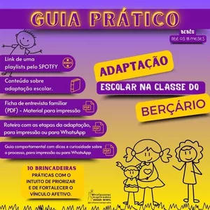 Imagem de capa para o Ebook GUIA PRÁTICO - ADAPTAÇÃO ESCOLAR NA CLASSE DO BERÇÁRIO