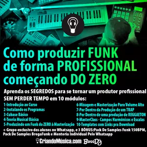Imagem de capa para o Curso online Como produzir FUNK de forma PROFISSIONAL começando DO ZERO