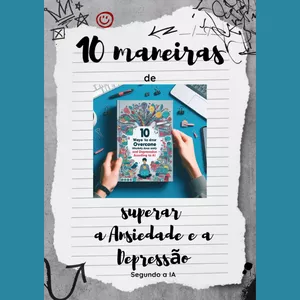 Imagem de capa para o Ebook 10 MANEIRAS DE SUPERAR A ANSIEDADE E A DEPRESSÃO – SEGUNDO A IA