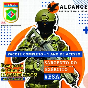 Imagem de capa para o Curso online ESA - Escola de Sargentos das Armas - CURSO COMPLETO - Preparatório Militar Alcance