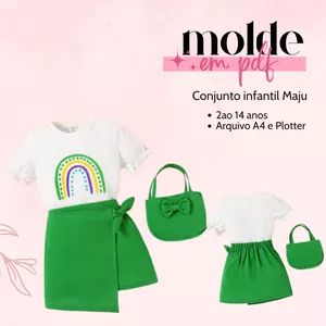 Imagem de capa para o Ebook MOLDE EM PDF - CONJUNTO INFANTIL MAJU