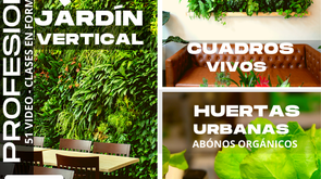 3 Cursos en 1: Jardin Vertical, Cuadros Vivos, y Huertas Urbanas