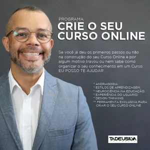 Imagem de capa para o Curso online Crie o Seu Curso Online - Independente a sua Áreas de Atuação ou experiência com educação.