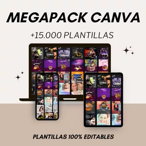 Imagen de portada para Curso online MegaPack de Plantillas Canva 100% editables - PLR 