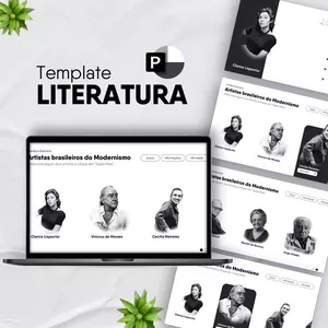 Imagem de capa para o Curso online Literatura - Template de PowerPoint