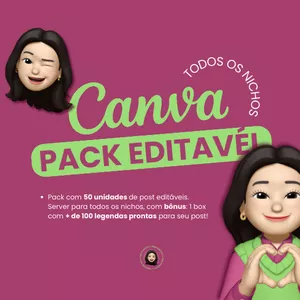 Imagem de capa para o Curso online PACK CANVA - 50 UNIDADES (ARTES PARA FEED) + BÔNUS