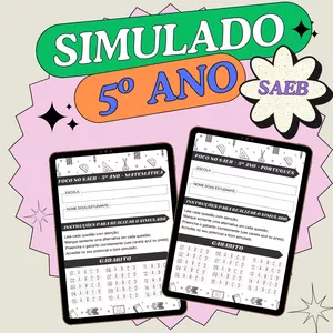Imagem de capa para o Curso online Simulado SAEB - 5º ano (Português e Matemática)
