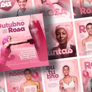 Imagem de capa para o Curso online Pack Social Media Outubro Rosa 
