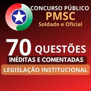 Imagem de capa para o Ebook LEGISLAÇÃO INSTITUCIONAL PMSC - QUESTÕES INÉDITAS