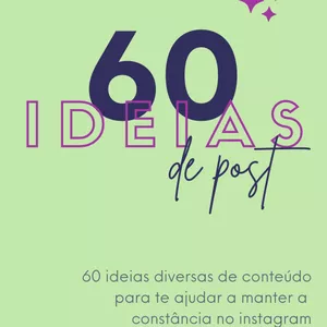 Imagem de capa para o Ebook 60 Ideias de posts
