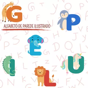 Imagem de capa para o Ebook Ebook - Alfabeto de Parede Ilustrado