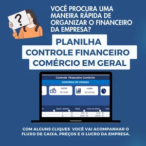 Imagem do curso Planilha Controle Financeiro Comércio